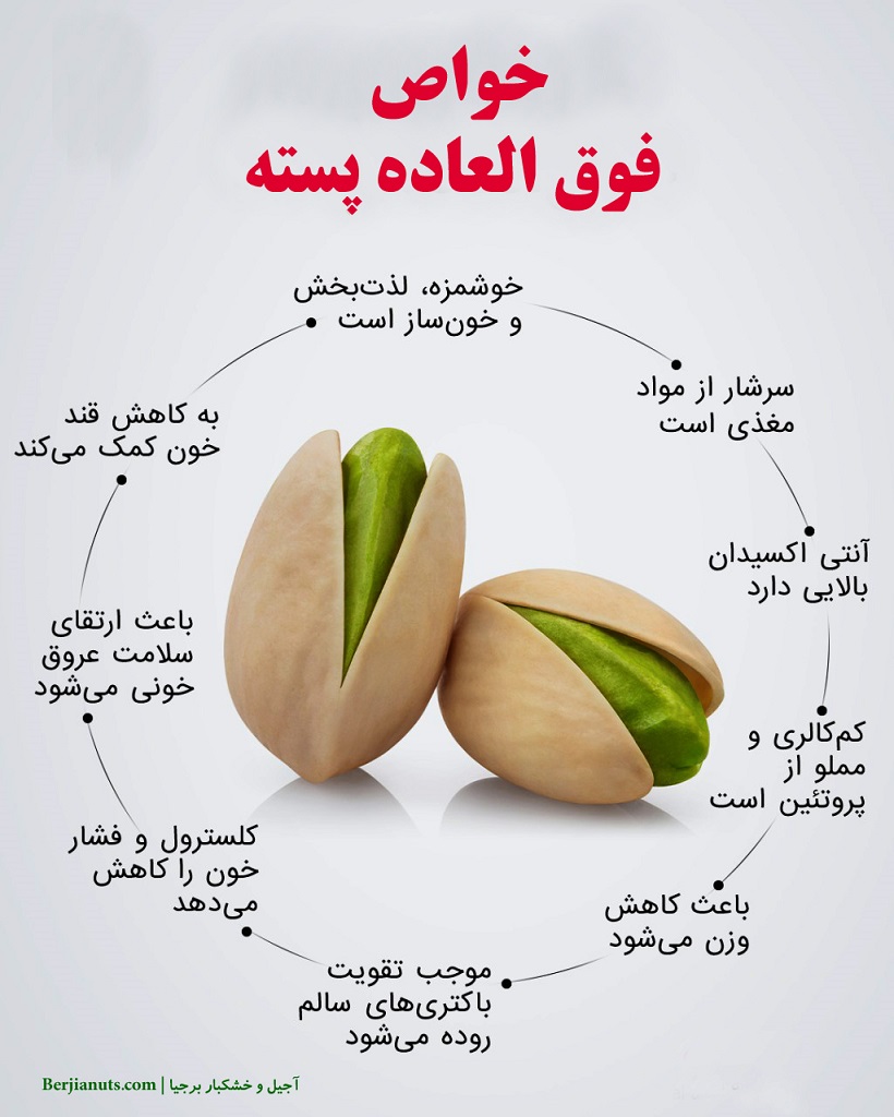 اینفوگرافیک پسته برجیا
