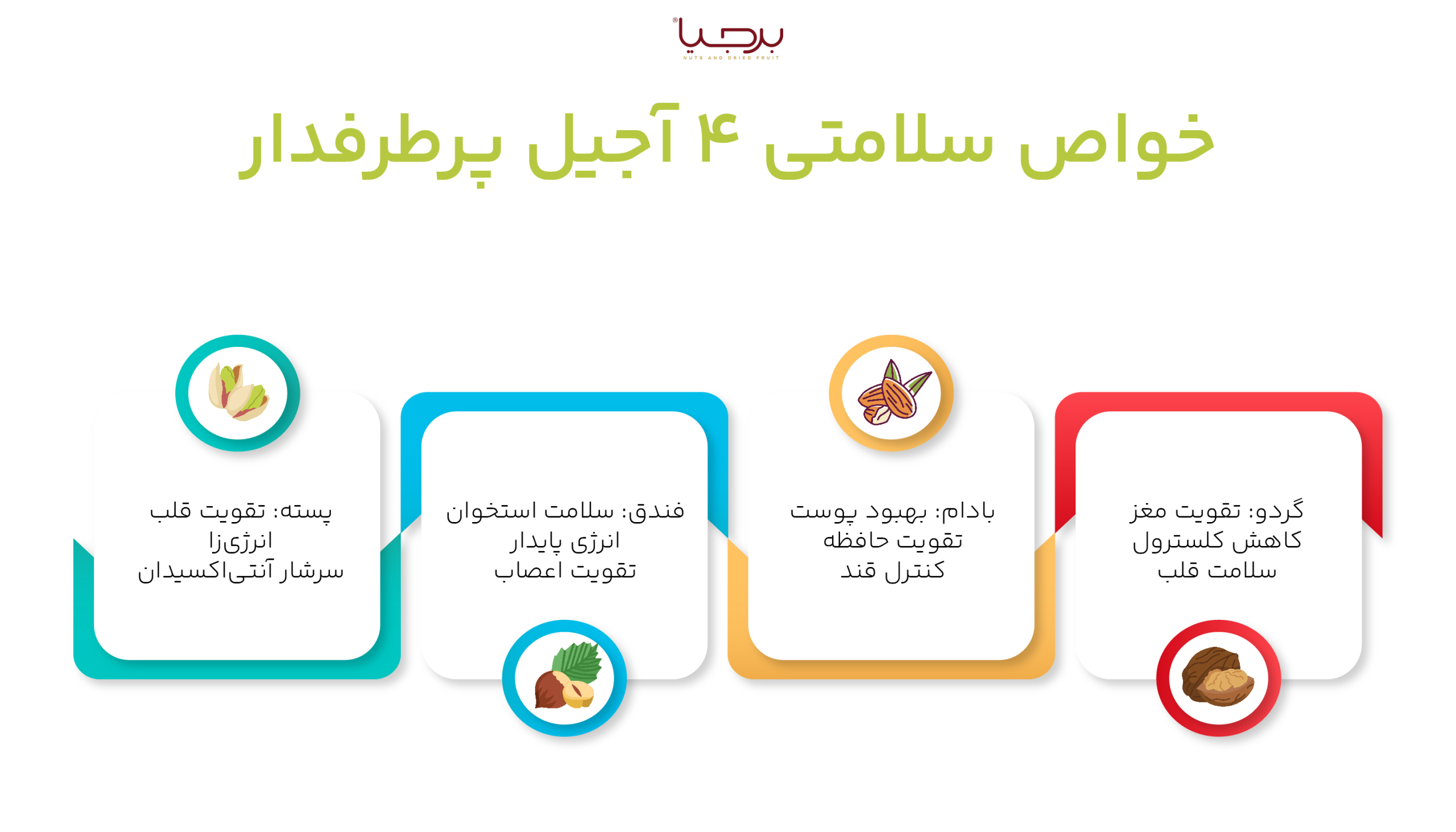 اینفوگرافیک آجیل مخلوط برجیا