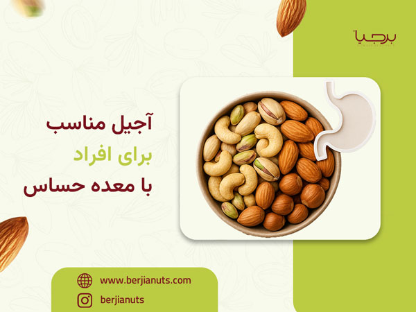 آجیل برای افراد با معده حساس